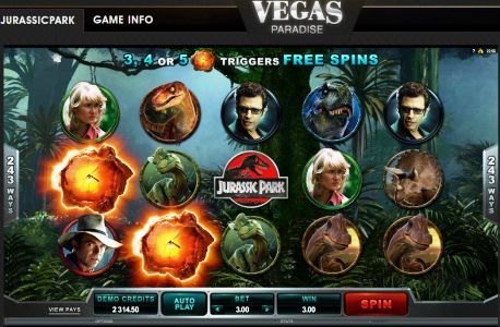 Jurassicpark Slot Machine at VegasParadise.com